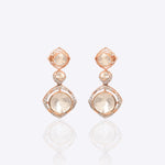18k gold Noori earrings with Polki diamonds in a constellation-inspired design.