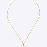 9k gold floral necklace with teardrop frame and Polki botanical motif