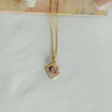 Carmine Petal Necklace