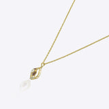 Carmine Petal Necklace