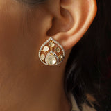 Leaf of Light Polki Earrings