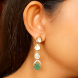 Donna Diamond Drop Polki Earrings