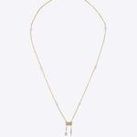 Swastik Sutra Necklace in 14K gold with pearls, Polki, and diamonds around a sacred Swastik.