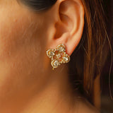 Fourfold Bloom Polki Studs