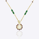 Ruby Halo Necklace