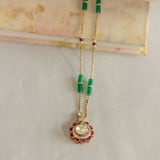 Ruby Halo Necklace
