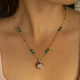 Ruby Halo Necklace