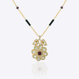 Obsidian Petal Necklace
