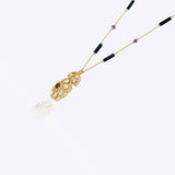 Obsidian Petal Necklace