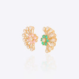 Contrast Sunburst Stud Earrings