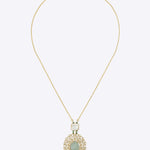 14K gold emerald pendant minimal modern Polki fine jewellery design