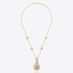 Petal Waters Polki necklace with aquamarine stones and intricate design elements