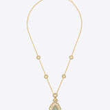 Aquamarine Petal Necklace
