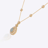 Aquamarine Petal Necklace