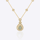 Aquamarine Petal Necklace