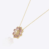 14K gold floral pendant minimal modern Polki fine jewellery design