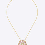14K gold floral pendant minimal modern Polki fine jewellery design