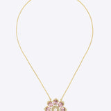 14K gold floral pendant minimal modern Polki fine jewellery design