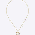 9k gold Rose Wreath necklace with floral wreath centerpiece, enamel petals, and elegant Polki jewellery 