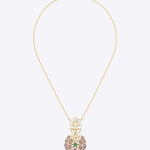 14K gold emerald floral pendant modern minimal Polki fine jewellery