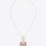14K gold emerald floral pendant modern minimal Polki fine jewellery
