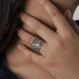 Twincrest Amped Ring