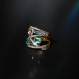 Twincrest Amped Ring