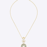 14K gold floral pendant modern minimal Polki fine jewellery design
