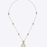Twin peacock Polki gem piece in 14k gold, styled for festive layering.