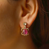 Ruby Fluttering Earrings