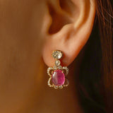 Ruby Fluttering Earrings