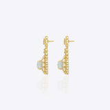 Victorian Aquamarine Polki Diamond Earrings