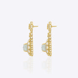 Victorian Aquamarine Polki Diamond Earrings