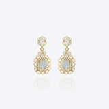 Victorian Aquamarine Polki Diamond Earrings