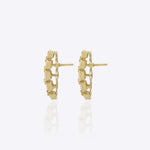 Regal Mosaic Earrings in 14K gold with Polki and diamond detailing