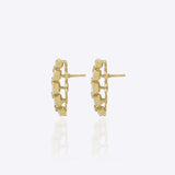 Regal Mosaic Earrings in 14K gold with Polki and diamond detailing