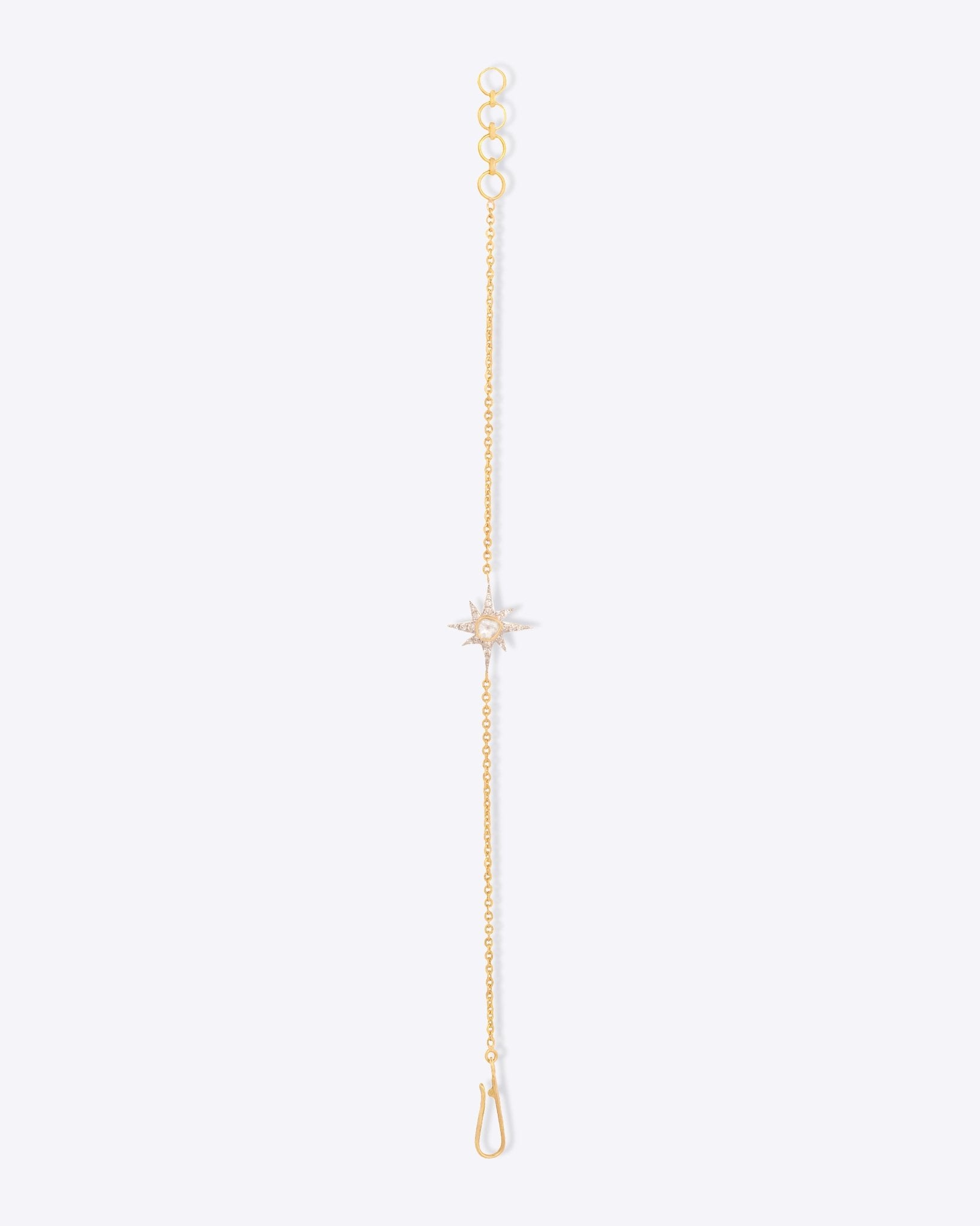 Radiant Star Bracelet in 14K gold with a celestial star motif