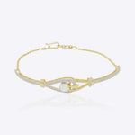 14k gold bracelet with interlaced minimalist design