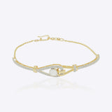 14k gold bracelet with interlaced minimalist design