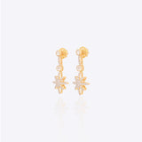 Polar star drop earrings