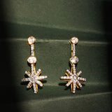 Polar star drop earrings