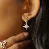 Polar star drop earrings