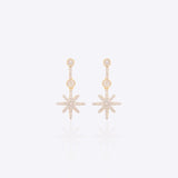 Polar star drop earrings