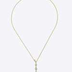 9k gold Seravyn necklace with minimal Polki detailing and sleek silhouette
