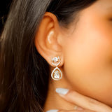 Mini Lux Polki Diamond Drop Earrings