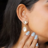 Jazzy Gardenia Diamond Polki Earrings