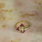 Garnet Prism Ring