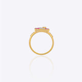 Crimson Polki Ring