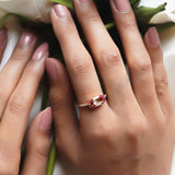 Crimson Polki Ring
