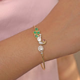 Peacock Crest Bangle